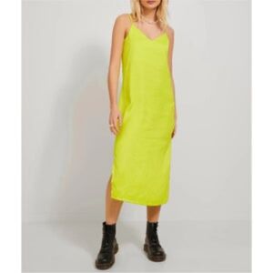 JJXX Neon lime Green Cleo Satin Dress